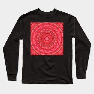 Color Wheel - Red Base Mandala Long Sleeve T-Shirt